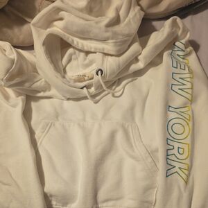 Aeropostale White Hoodie with Graphic Sleeve